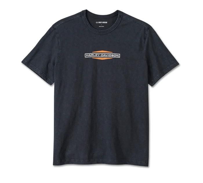 メンズ スタックドバー＆シールド スラブTシャツ
