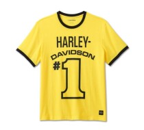 メンズ #1レーシングメッシュリンガーTシャツ