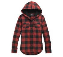 Roses Hooded Plaid Shirt
