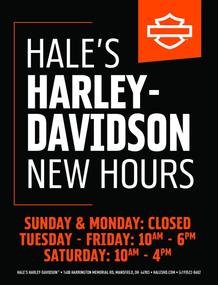 Hale's Harley-Davidson New Fall & Winter Hours 2024