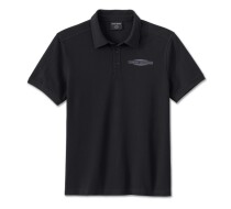 Tricou polo KNIT BLACK