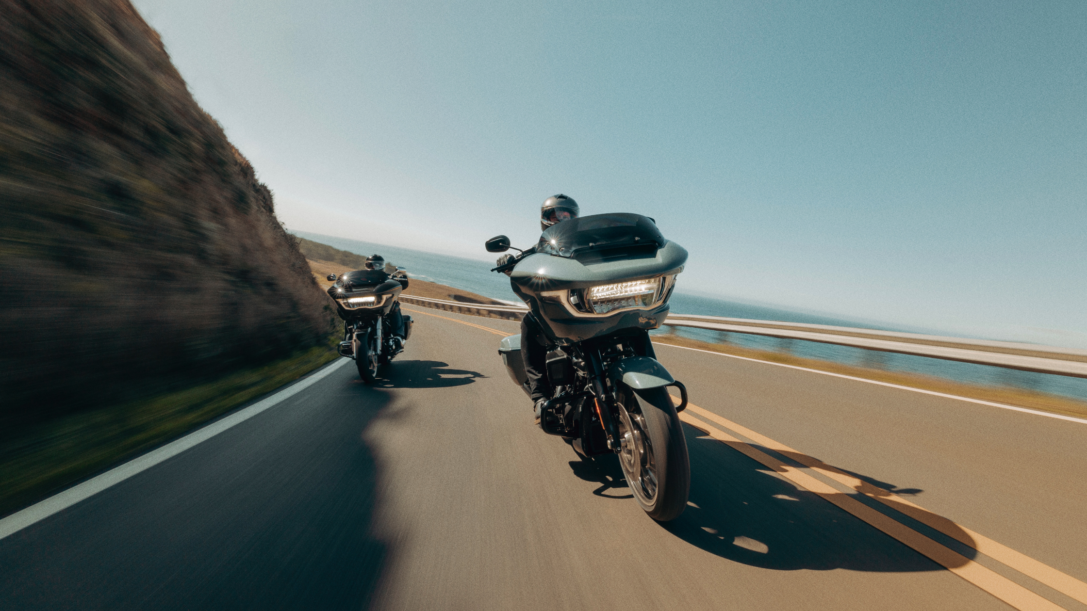 The 2024 Harley-Davidson® Road Glide® Riding Beside The Beach Highway