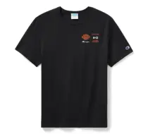 チャンピオンｘハーレー・ファナティックTシャツ・ブラックｘオレンジ