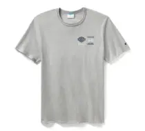 チャンピオンｘハーレー・ファナティックTシャツ・グレーヘザーXネイビー