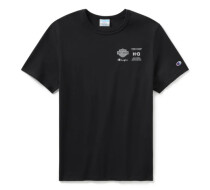 チャンピオンｘハーレー・ファナティックTシャツ・ブラックｘシルバー