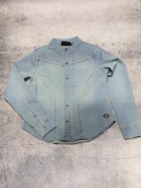 DENIM SHIRT-WOVEN,BLUE