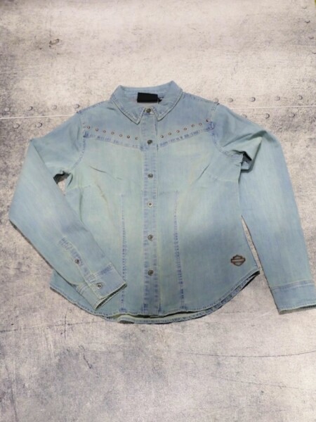 DENIM SHIRT-WOVEN,BLUE | Harley-Davidson® 知立