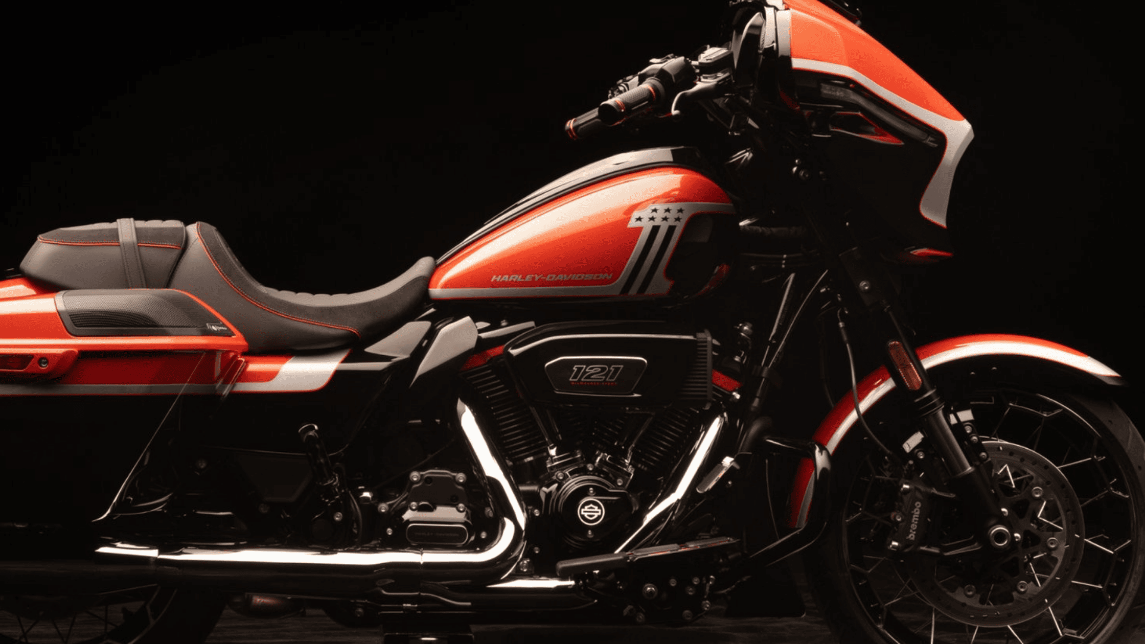 2024 Harley-Davidson® CVO™ Street Glide® in bold red with 121 engine.