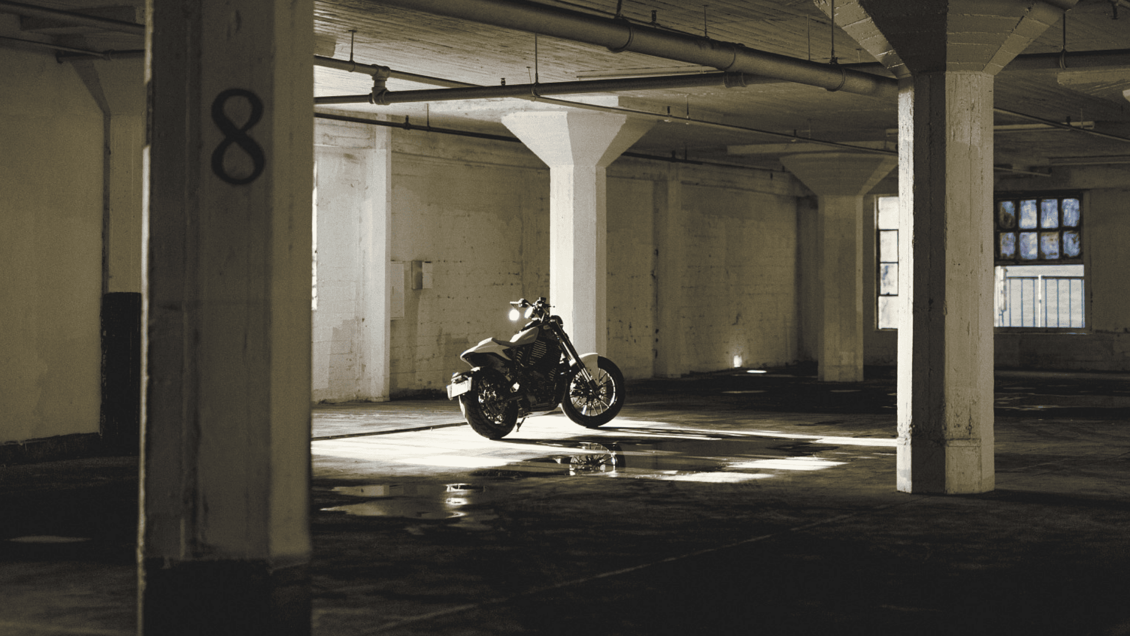 2024 Harley-Davidson® Livewire® S2 Mulholland™ in urban parking structure.