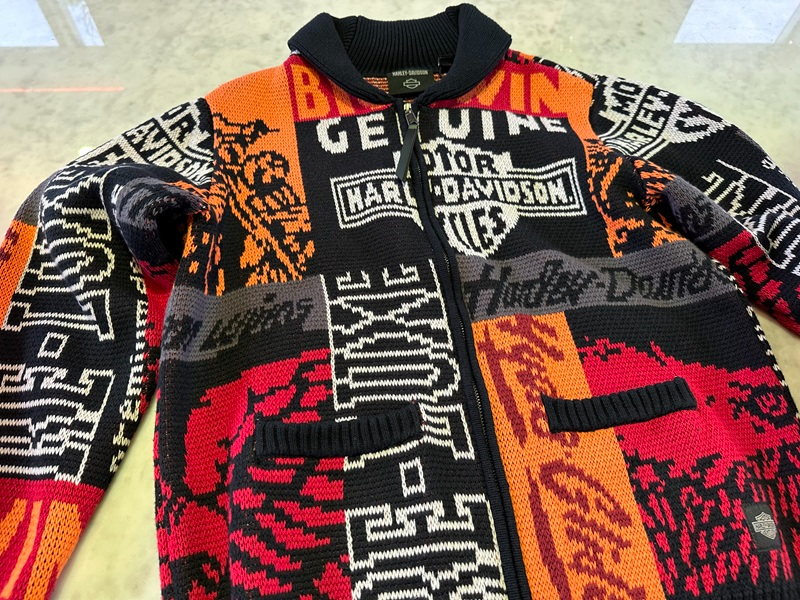 Harley-Davidson 短丈カーディガン Rocky Monroe カーディガン ハイバルキー片畦編み オーバー