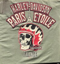 T-SHIRT HELMET SKULL GREEN