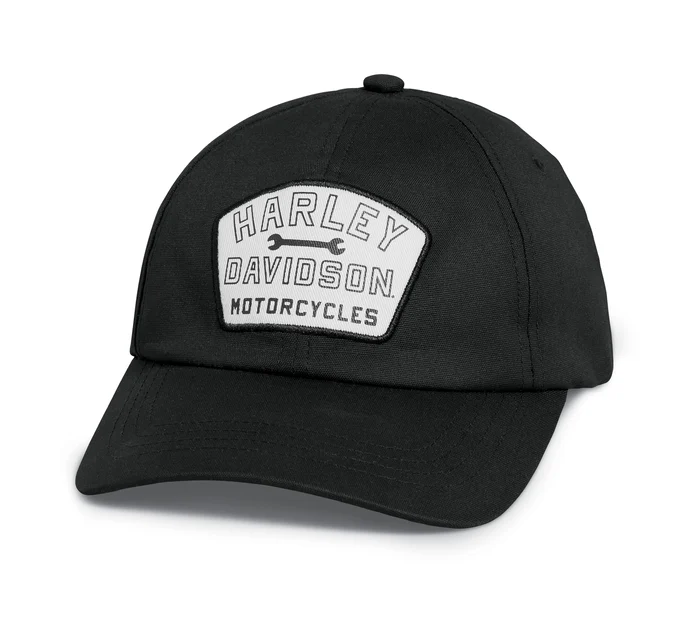 Harley Waxed Fitted Canvas Cap - Black