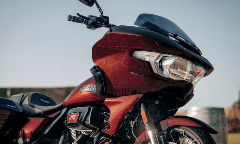 2024 Harley-Davidson CVO Road Glide head lamp and engine