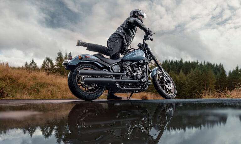 2024 Harley-Davidson Low Rider S with rider mounting