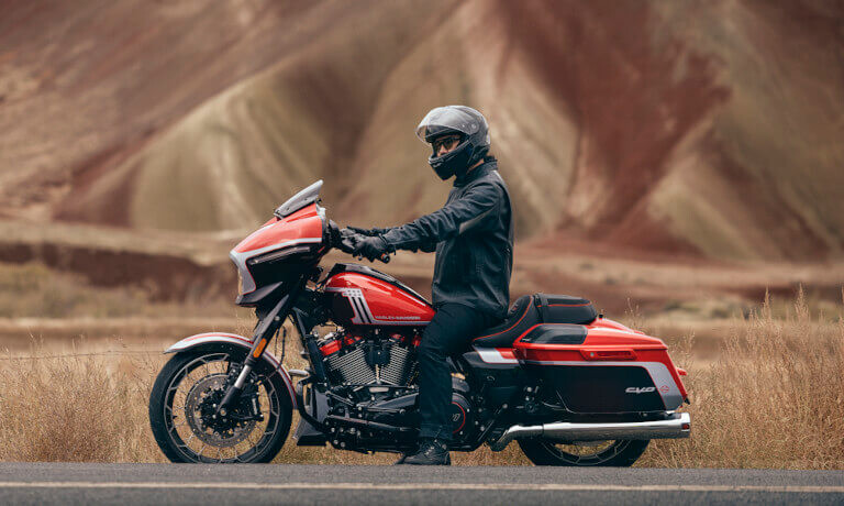 2024 Harley-Davidson CVO Street Glide side view with rider
