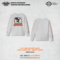 Harley-Davidson® Men's Rising Eagle Long Sleeve Tee - Bright White