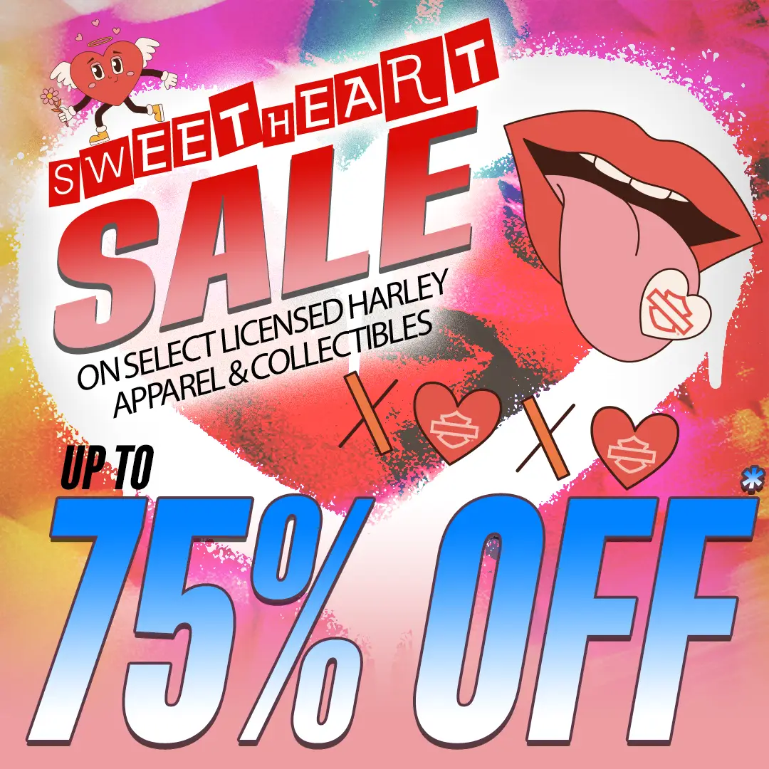 Harley Sweetheart Sale on Licensed Apparel and Collectibles