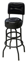 Open Bar & Shield Bar Stool w/ Backrest