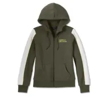 Sweat à capuche zippé Willie G doublé en Sherpa pour femmes - Grape Leaf