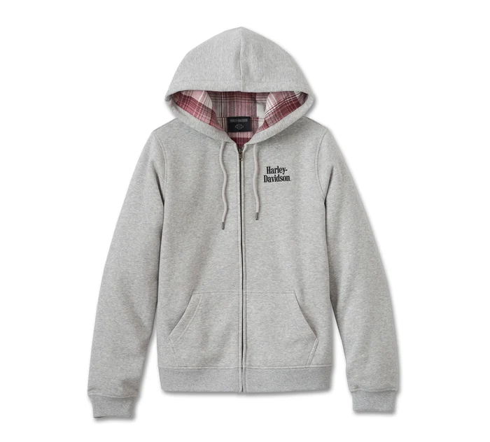 Sweat à capuche zippé avec doublure en flanelle Harley-Davidson Forever