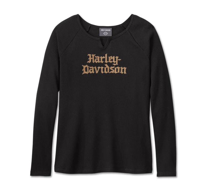 Haut thermique Harley-Davidson Old English - Harley Black