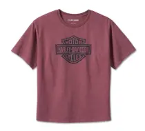 T-shirt boxy oversize Bar & Shield pour femmes - Crushed Berry