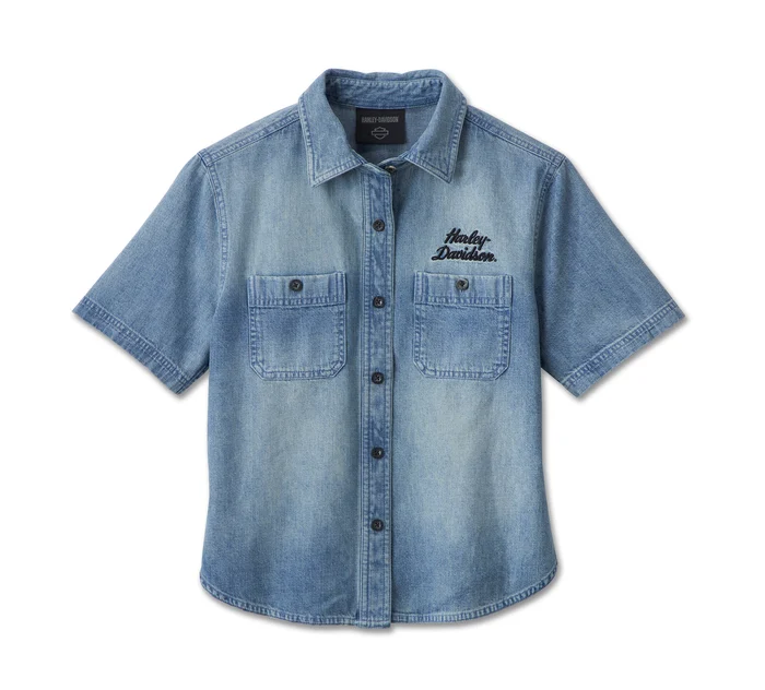 Chemise boutonnée Cool Blue pour femmes