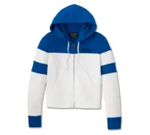 Sweat à capuche court Blue Blazes pour femmes