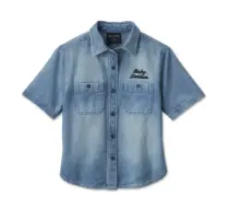 Chemise boutonnée Cool Blue pour femmes