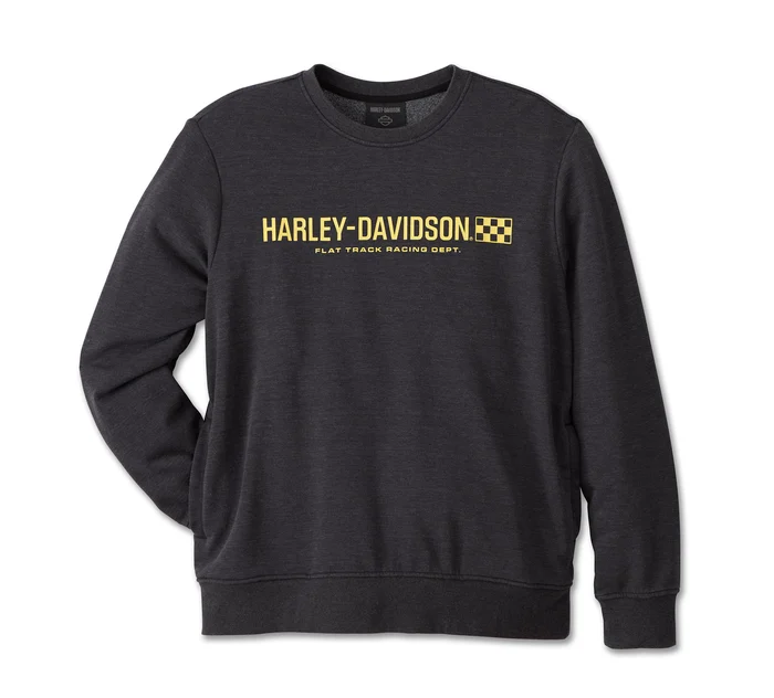 Sweat à col rond Trophy Bar & Shield pour hommes - Harley Black