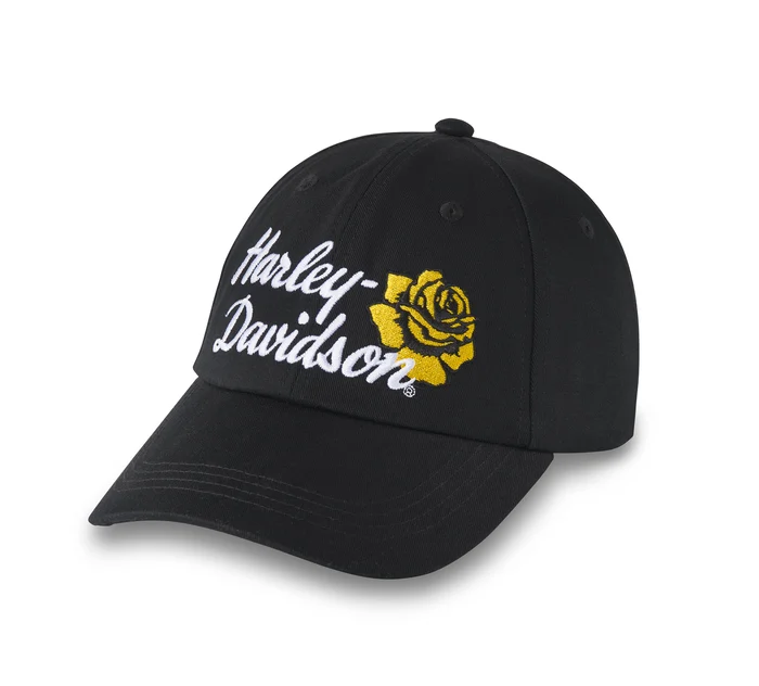 Casquette de baseball réglable Rose Racer - Harley Black