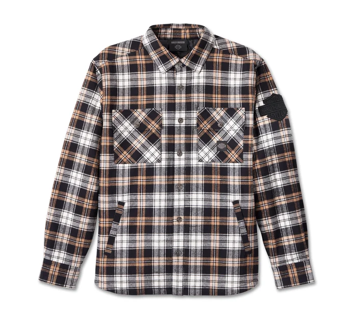 Sur-chemise Nomad pour hommes - Chemise à carreaux Tan