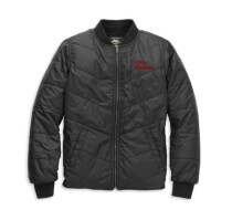 Silver Wing Script Font Quilted Jacket