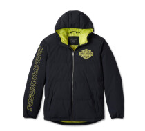【Men's】バー＆シールドフーデッドパファー