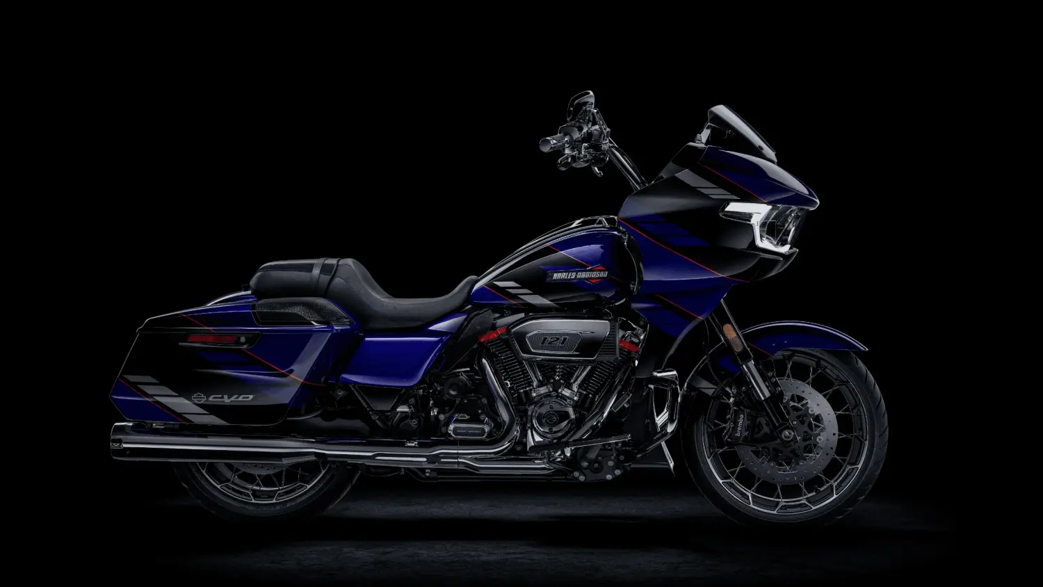 A striking 2025 Harley-Davidson® CVO™ Road Glide® captured in Stuart, FL, emphasizing its powerful presence and elegance.