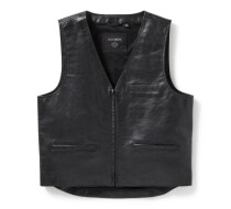 MEN'S BAR & SHIELD LEATHER VEST
