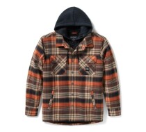 MEN'S BAR & SHIELD HOODED SHIRT JACKET