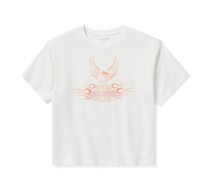 WOMEN'S FLAMING EAGLE BOXY TEE