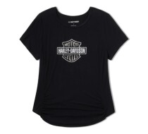 WOMEN'S BEVELED BAR & SHIELD BLING TOP