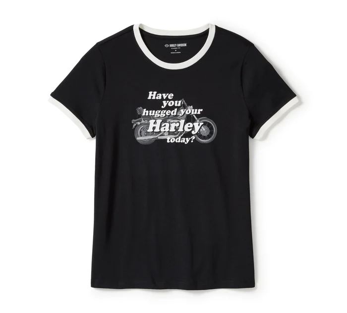 T-shirt Hug A Harley Ringer - Harley Black