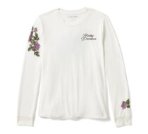 レディース ローズ＆ソーンブリングロングスリーブトップス