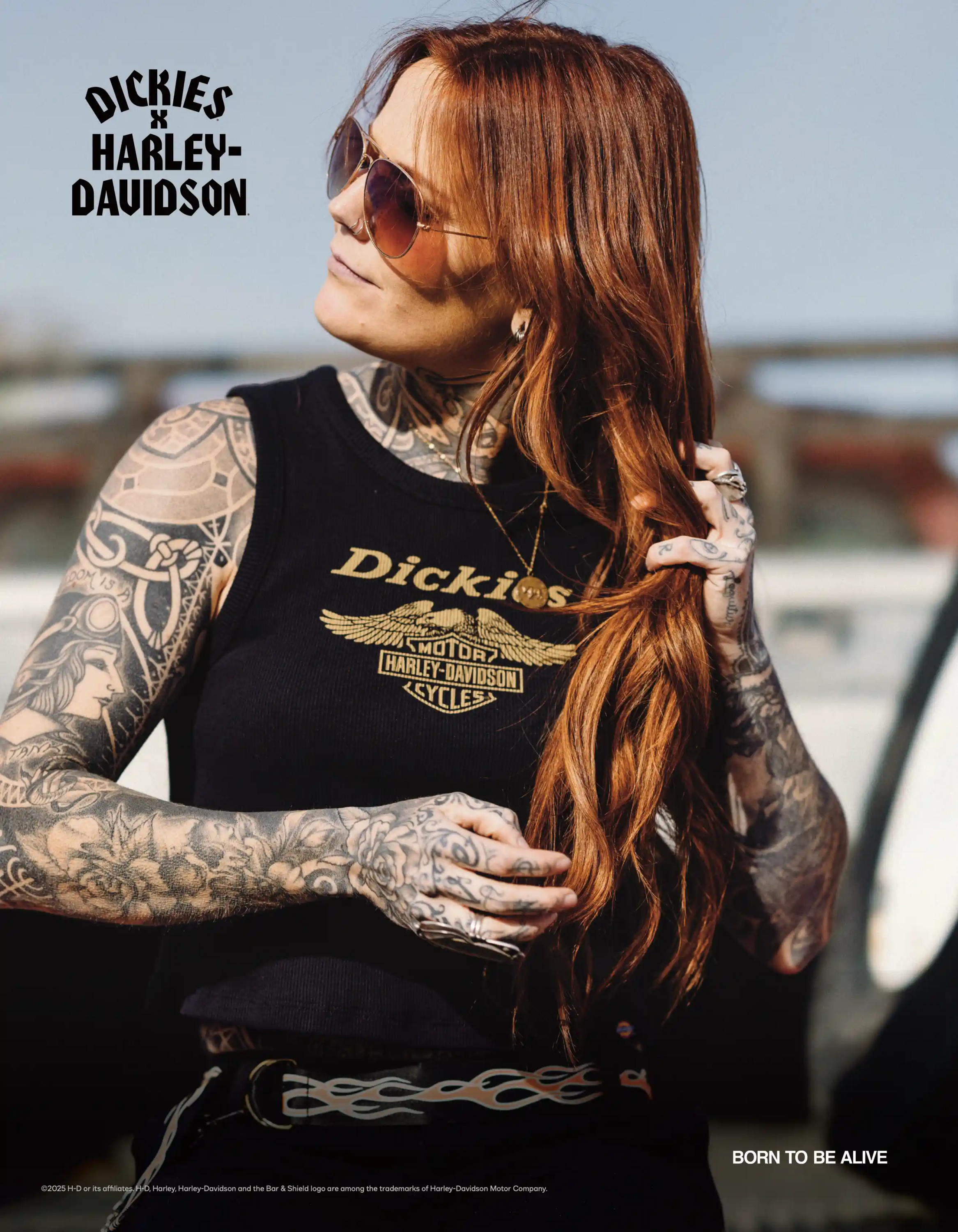 コラボ☆【Harley Davidson×Dickies】ショートスリーブ Tシャツ Dickies x H-D Collaboration: Limited-Edition Workwear & Style