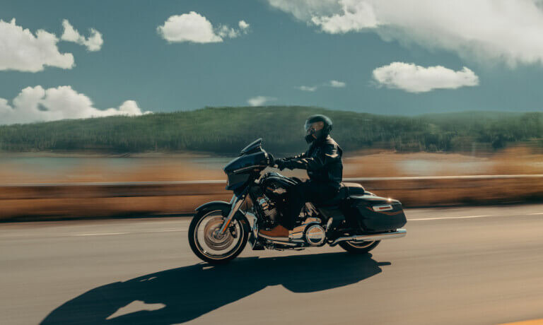 2025 Harley-Davidson Street Glide riding fast on highway