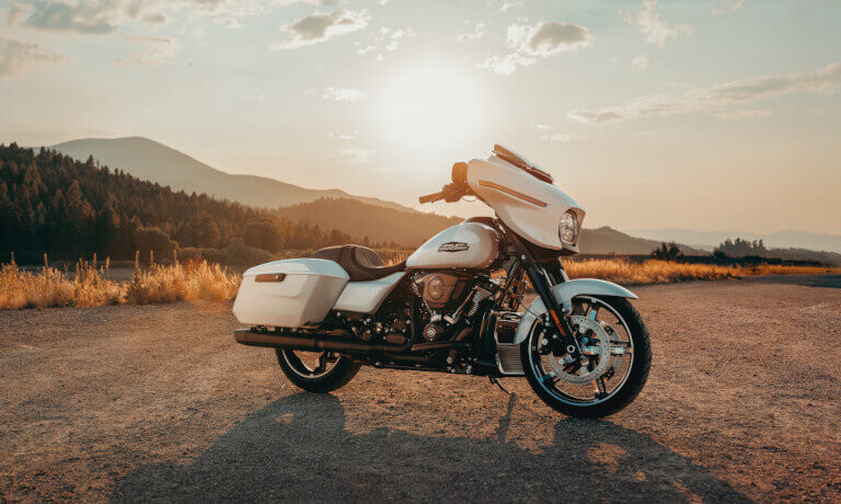 2025 Harley-Davidson Street Glide parked by sunset
