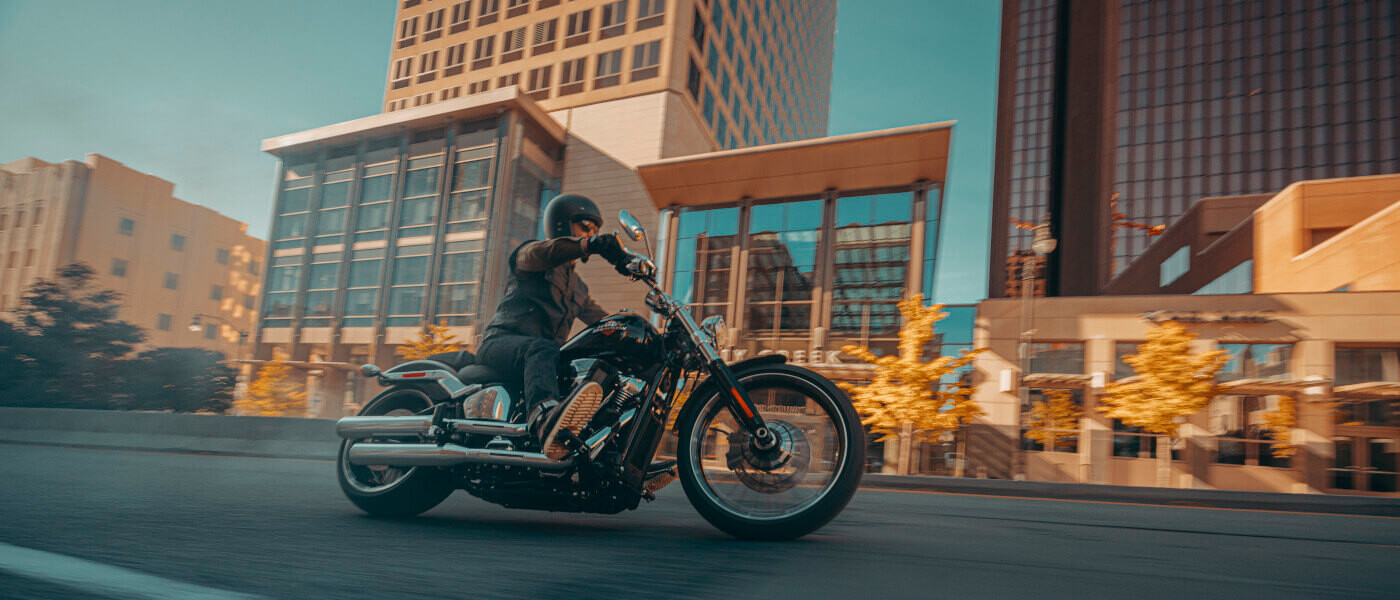 2025 Harley-Davidson Breakout riding in the city