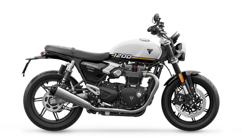 2025 Triumph Speed Twin 1200 Crystal White / Sapphire Black