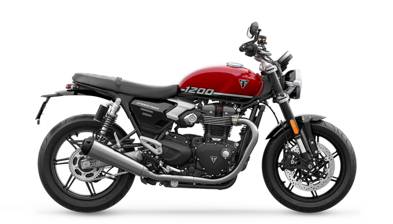 2025 Triumph Speed Twin 1200 Carnival Red / Sapphire Black