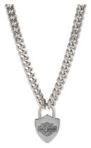 B&S Logo Padlock Chain Necklace