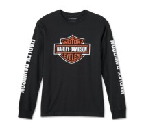 メンズ バー＆シールドロングスリーブTシャツ