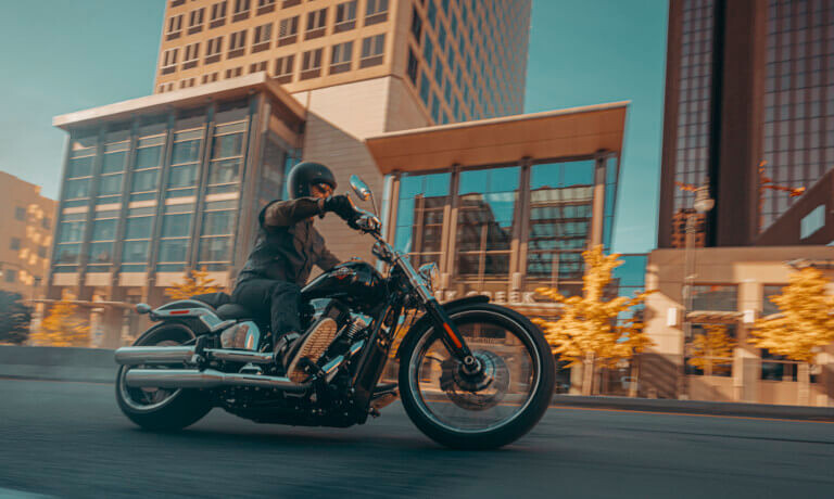 2025 Harley-Davidson Breakout riding in the city